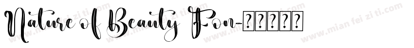 Nature of Beauty Fon字体转换